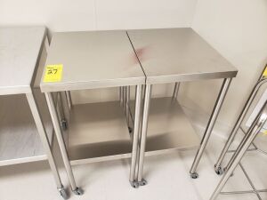 Mac Medical Stainless Steel Tables, 15" x 18" (2 Each)