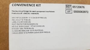 Namic Convenience Kit Hospital Supplies